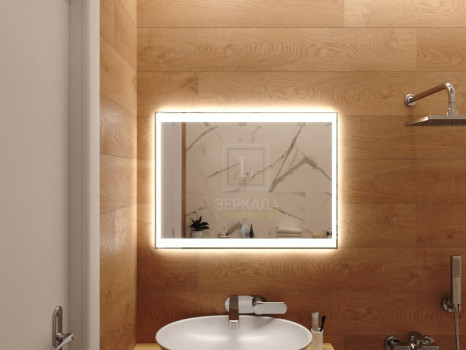 Зеркало для ванной с подсветкой Инворио 100х80 см