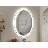 Зеркало в ванную комнату с подсветкой светодиодной лентой Амелия